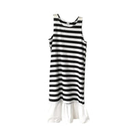 Load image into Gallery viewer, Kid Girl Stripe Ruffle Hem Tank Dress Wholesale 59911092
