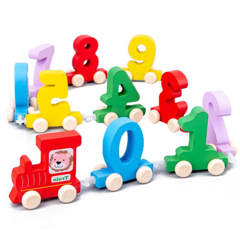 Children's Wooden Letters Train Building Blocks Wholesale 9687423