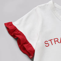 Load image into Gallery viewer, Two Pieces Kid Girl Letter Strawberry Print Set Top With Shorts Wholesale 48411852
