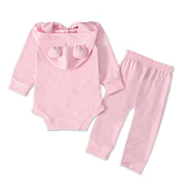 Load image into Gallery viewer, 2 Pieces Set Baby Solid Color Hooded Bodysuit And Pants Wholesale 9091021
