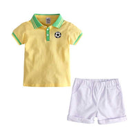 Load image into Gallery viewer, 2 Pieces Baby Boy Stripe Polo T-shirt &amp; Shorts Set Wholesale 087131
