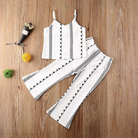 Load image into Gallery viewer, 2 Pieces Kid Girl Geometric Print Set Cami Top With Flared Pants Wholesale 7894965
