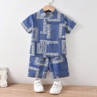 Load image into Gallery viewer, Two Pieces Summer Boy Ethnic Style Set Shirt And Shorts Wholesale 79872034
