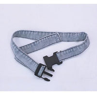 Load image into Gallery viewer, 2 Pieces Little Girl Denim Set Cropped Top Matching Belted Shorts Wholesale 46061916
