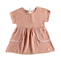 Load image into Gallery viewer, Toddler Kid Girl Dual Pocket Solid Color Dress Wholesale 54881448

