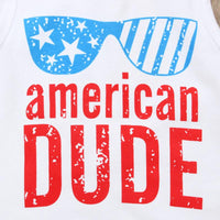 Load image into Gallery viewer, Baby Toddler American Dude Or Baby Outfit Tank Top Match Stripe Shorts Set Wholesale 9063020
