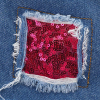 Load image into Gallery viewer, 3 Pieces Tie-dye Off Shoulder Top &amp; Sequins Denim Shorts &amp; Headband Set Wholesale 21512274
