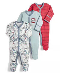 Load image into Gallery viewer, Baby Unisex Striped Flower Print Jumpsuits Wholesale 22041161
