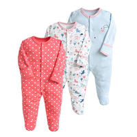 Load image into Gallery viewer, Baby Unisex Striped Flower Print Jumpsuits Wholesale 22041161
