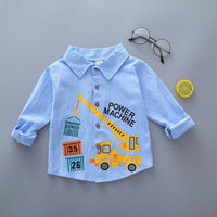 Load image into Gallery viewer, Baby Kid Boys Striped Cartoon Print Shirts Wholesale 230228123
