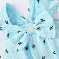 Load image into Gallery viewer, Baby Girl Cactus Print Bodysuit With Headband Wholesale 21452185
