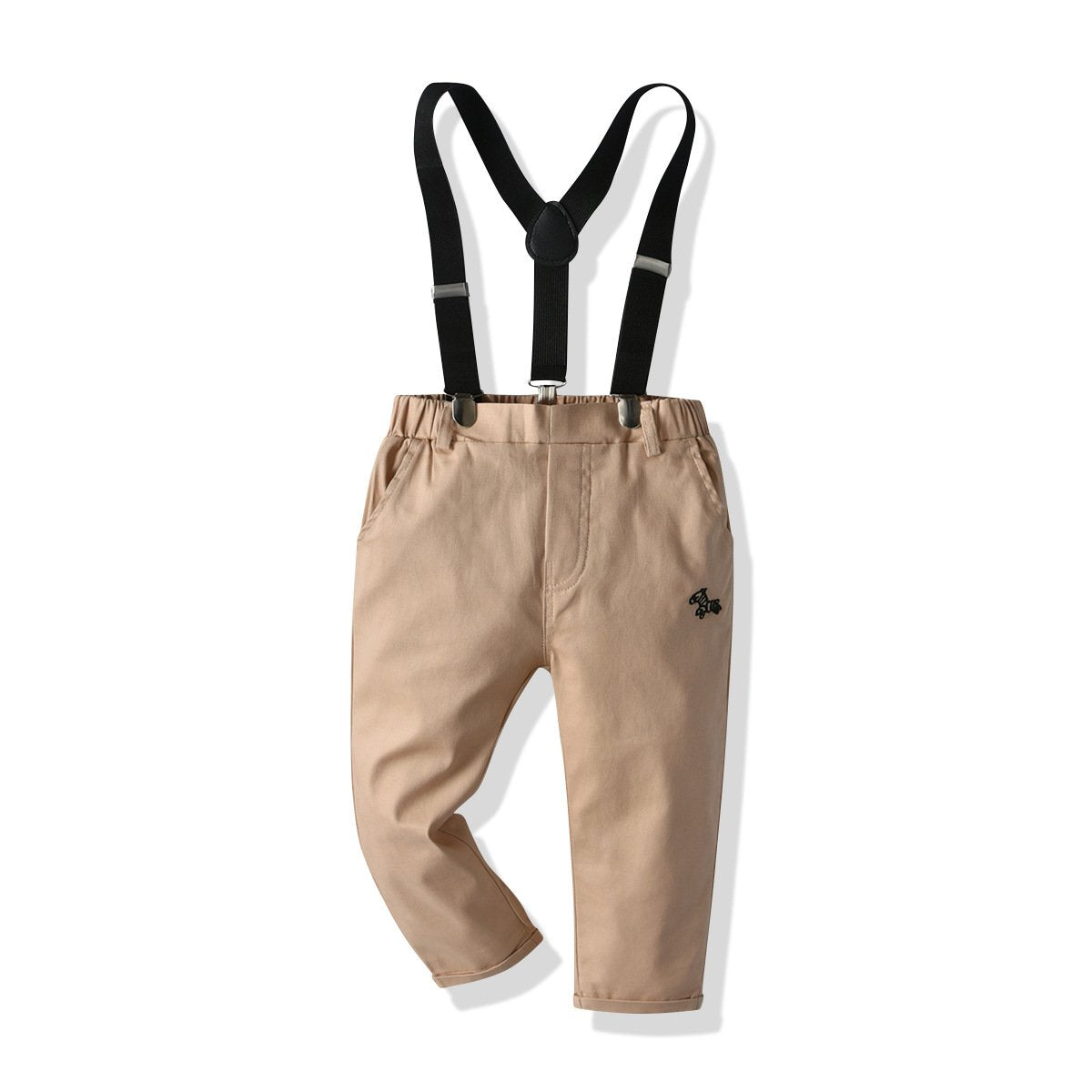 Kid Boy Solid Color Suspender Pants Wholesale 40016779
