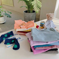 Load image into Gallery viewer, 2 Pieces Set Baby Kid Unisex Solid Color Tops And Pants Wholesale 148313450
