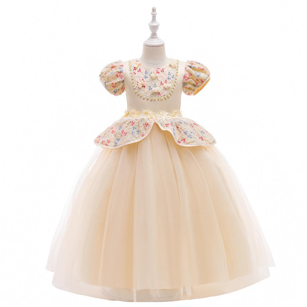 Kid Girl Princess Cosplay Birthday Flower Maxi Dress Wholesale 17603615