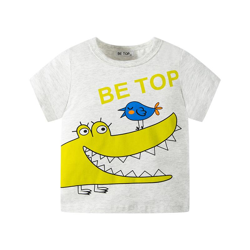 Baby Kid Boys Letters Animals Cartoon Print T-Shirts Wholesale 220412286