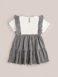 Load image into Gallery viewer, Baby Girl Fake Two Piece More Amore Plaid Dress Wholesale 89642720
