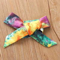 Load image into Gallery viewer, 3 Pieces Tie-dye Off Shoulder Top &amp; Sequins Denim Shorts &amp; Headband Set Wholesale 21512274
