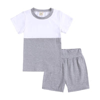 Load image into Gallery viewer, 2 Pieces Set Baby Kid Unisex Color-blocking T-Shirts And Shorts Wholesale 630713513
