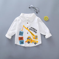 Load image into Gallery viewer, Baby Kid Boys Striped Cartoon Print Shirts Wholesale 230228123
