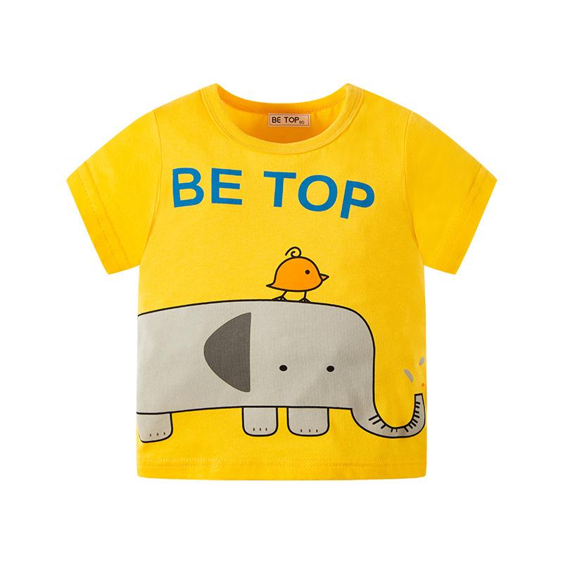 Baby Kid Boys Letters Animals Cartoon Print T-Shirts Wholesale 220412286