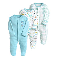 Load image into Gallery viewer, Baby Unisex Striped Flower Print Jumpsuits Wholesale 22041161
