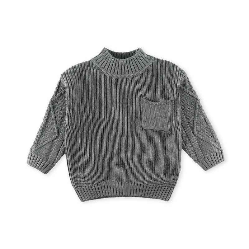 Baby Kid Boys Solid Color Sweaters Knitwear Wholesale 230210108
