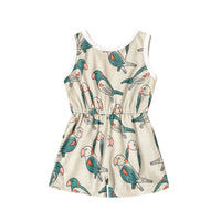 Load image into Gallery viewer, Little Girl Bird Or Flower Print Tank Romper Wholesale 89392406
