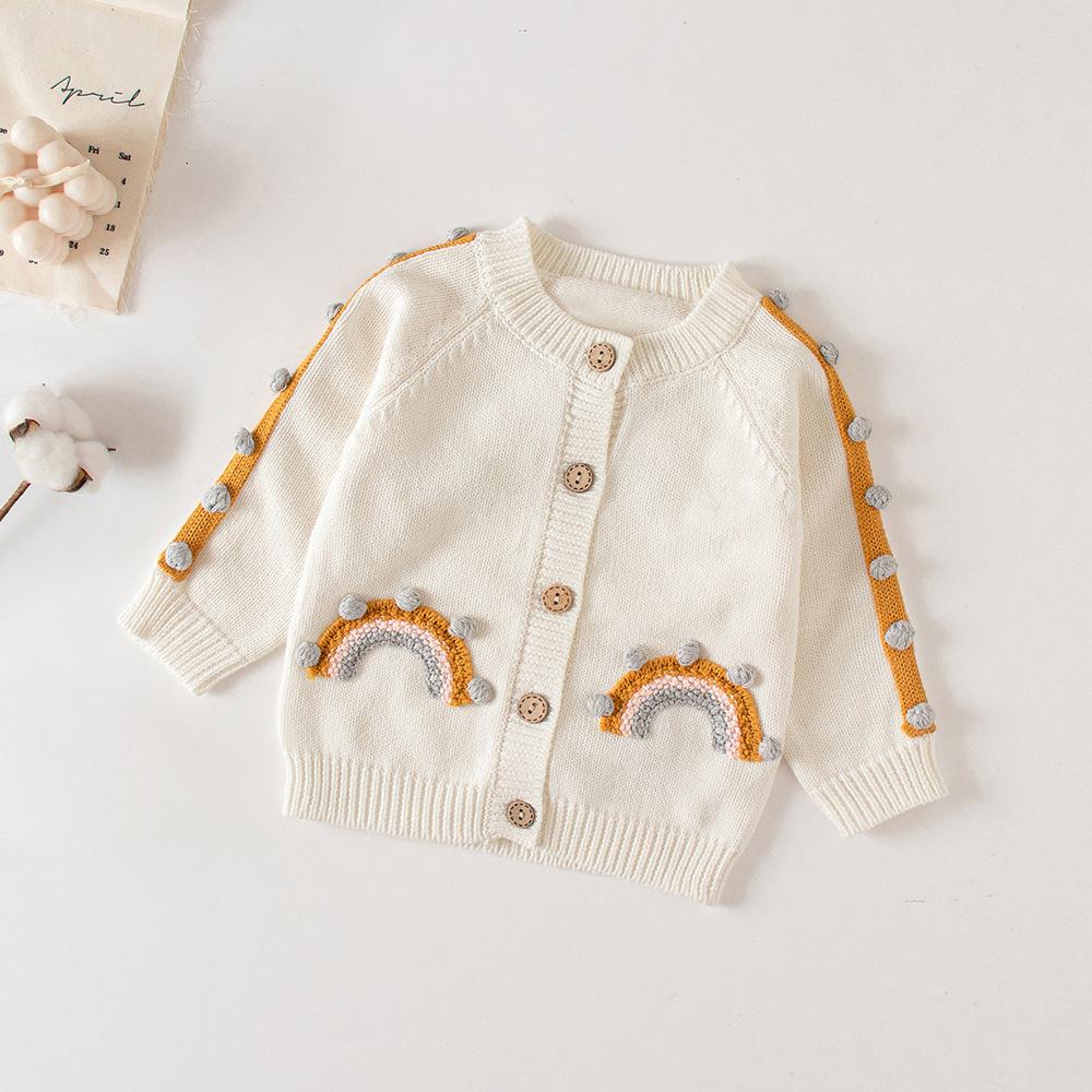 Baby Girls Rainbow Cardigan Wholesale 220817178