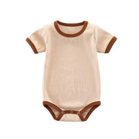 Load image into Gallery viewer, Baby Girls Boys Muslin&amp;Ribbed Rompers Wholesale 220414186
