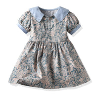 Load image into Gallery viewer, 2 Pieces Set Baby Kid Girls Boys Dressy Flower Bow Print Shirts And Solid Color Rompers And Dresses And Hats Wholesale 220526271
