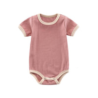 Load image into Gallery viewer, Baby Girls Boys Muslin&amp;Ribbed Rompers Wholesale 220414186
