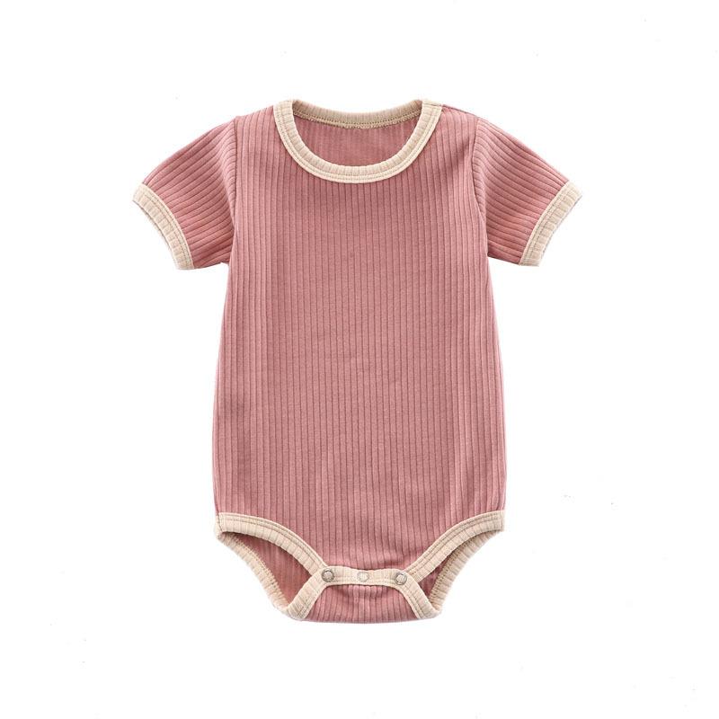 Baby Girls Boys Muslin&Ribbed Rompers Wholesale 220414186