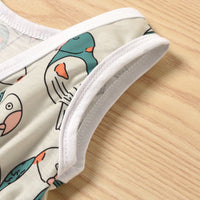 Load image into Gallery viewer, Little Girl Bird Or Flower Print Tank Romper Wholesale 89392406
