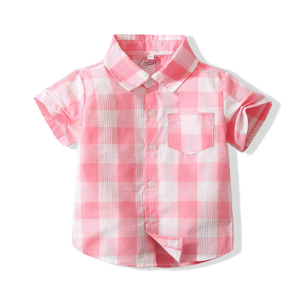 Baby Kid Boys Checked Shirts Wholesale 220425300