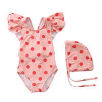 Load image into Gallery viewer, Girls Striped Fruit Checked Print Beach Swimwears Wholesale 22042948
