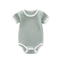 Load image into Gallery viewer, Baby Girls Boys Muslin&amp;Ribbed Rompers Wholesale 220414186

