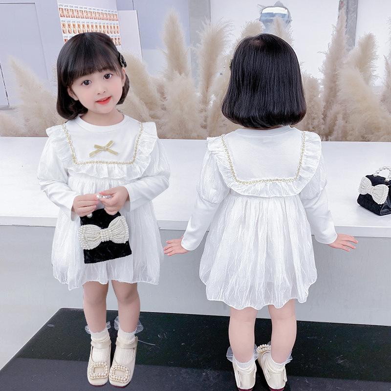 Baby Kid Girls Solid Color Lace Dresses Wholesale 220927120