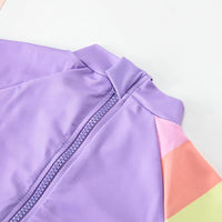 Load image into Gallery viewer, Two Pieces Kid Girl Unicorn Print Swimsui And Hat In Purple Wholesale 49962838
