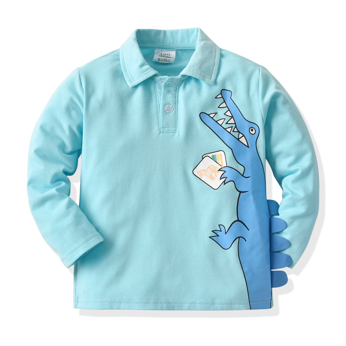 Kid Boy Polo Collar Dinosaur T-shirt Wholesale 71056761