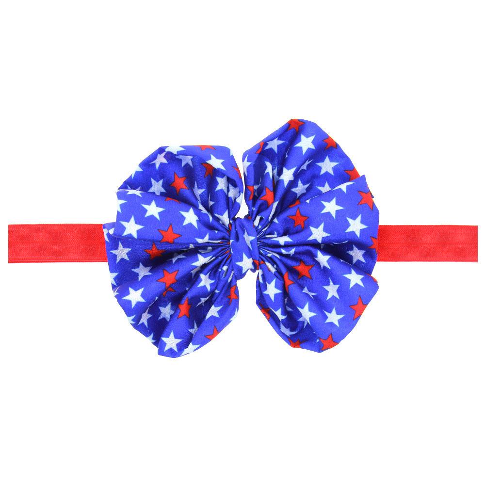 Baby Fourth of July Star Pattern Bow Headband Wholesale 60611750