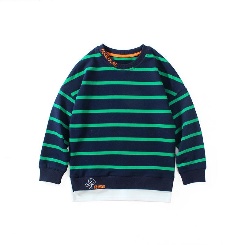 Kid Boys Striped Letters Print Sports Swearshirts Wholesale 211111365
