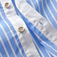 Load image into Gallery viewer, 2 Pieces Kid Boy Outfit Bow Tie Stripe Shirt &amp; Overall Pants Wholesale 69356795
