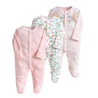 Load image into Gallery viewer, Baby Unisex Striped Flower Print Jumpsuits Wholesale 22041161
