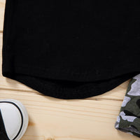 Load image into Gallery viewer, 2-Piece Little Boy Solid Color Top Matching Shorts Outfit Wholesale 66112890
