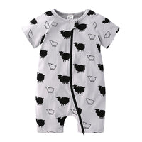 Load image into Gallery viewer, Baby Animal Printed Zipper Romper wholesale 096849
